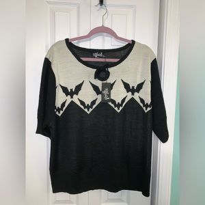 Hell Bunny bat short sleeve sweater